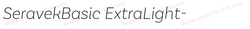 SeravekBasic ExtraLight字体转换